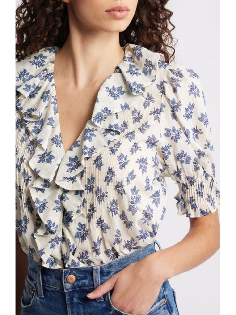 NWT Doen Henri top in pomegranate bloom